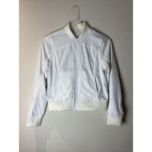 lululemon, reversible jacket, white / grey print, size 4